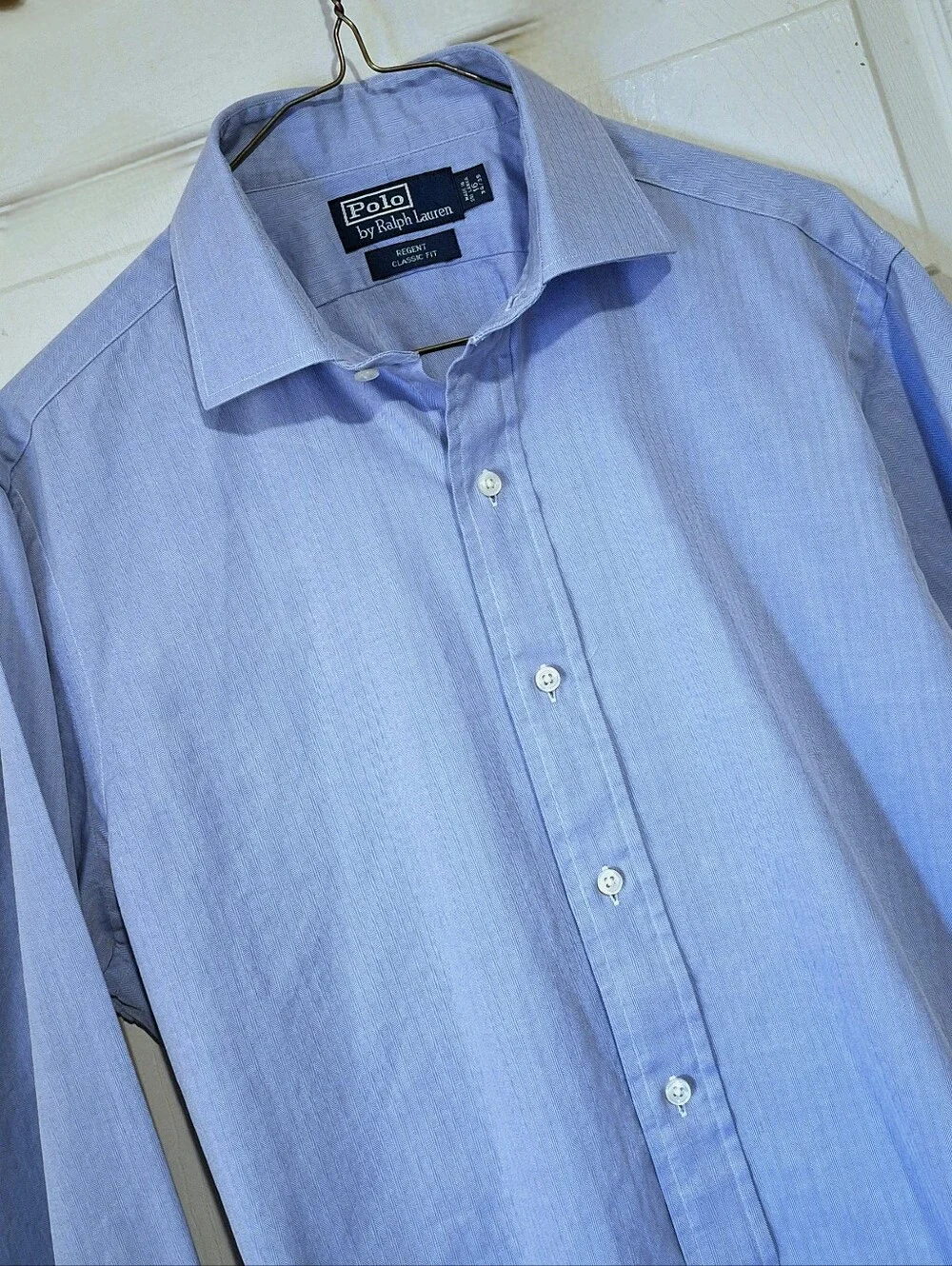 'POLO' Ralph Lauren blue Regent Classic fit dress shirt, long sleeve, 16 x 34/35